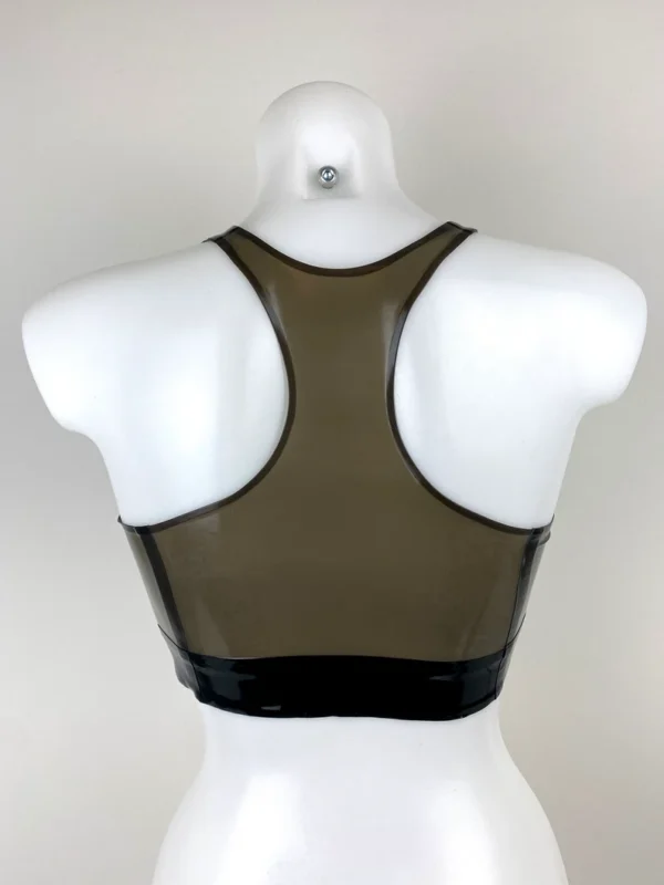 Luxe Latex Sports Bralet with Contrast Underbust Band
