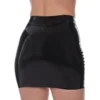 High-Waisted Latex Mini Skirt – Bodycon Shiny Rubber Skirt