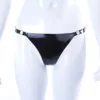 Adjustable Latex Thong with Silver O-Ring Detail – Sexy Minimalist Design