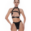 Latex Harness & Panties Set – Sexy Adjustable Wetlook Lingerie