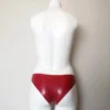 Luxe Low-Rise Red Latex Briefs – Handmade, Snug Fit, UK Latex
