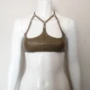 Latex Halter Neck Cropped Bralette – Handmade Custom Fit