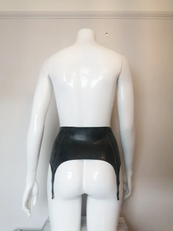 High-Waisted Latex Garter Belt – Handmade Natural Rubber Lingerie