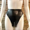 Dominique High-Cut Latex Knickers with Triple-Zip Access