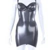 Simone Latex Mini Dress with Underwired Cups and Back Zip
