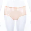 Simone Semi-Transparent Latex Cheeky Shorts – Flesh Tone with Optional Trim