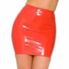 High-Waisted Latex Pencil Skirt – Sleek, Bodycon Fit