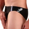 Glued Latex Full Briefs with Cut-Out Front Ring – Bold & Seductive Men’s Latex Underwear