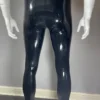 Latex Leggings with Codpiece – Custom Fit Men's Fetish Pants in Black with Red Details