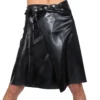 Adjustable Black Latex Kilt with Studded Waistband – Fetish Clubwear for Men