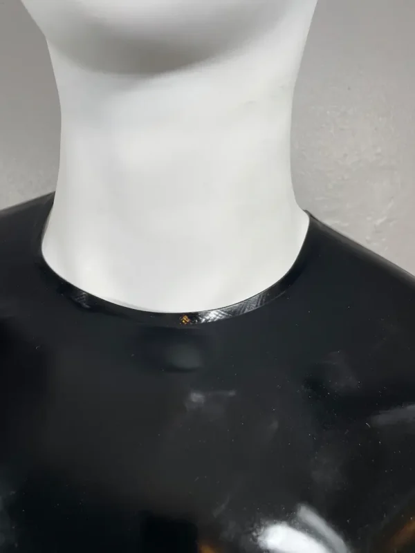 Sleek Latex Crew Neck Long Sleeve T-Shirt