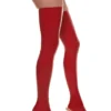 Shiny Red Latex Thigh-High Stockings – Seamless & Sensual