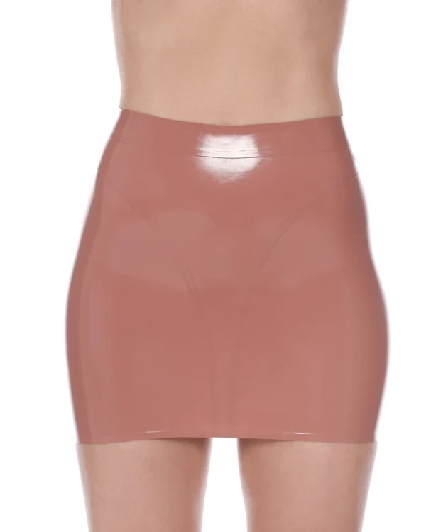 High-Waisted Latex Mini Skirt – Bodycon Shiny Rubber Skirt