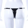 Adjustable Latex Thong with Silver O-Ring Detail – Sexy Minimalist Design