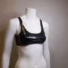 Latex Adjustable Strap Bralette Crop Top