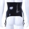 High Waist Latex Suspender Garter Belt with Front Zipper
