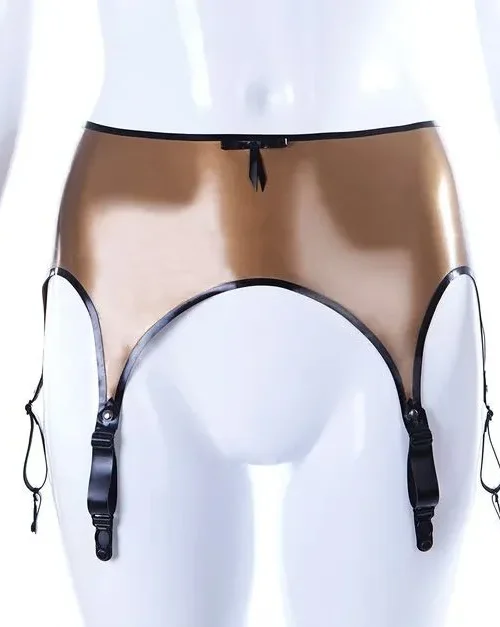 Dalila Latex Suspender Belt with Six Adjustable Straps