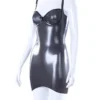 Simone Latex Mini Dress with Underwired Cups and Back Zip