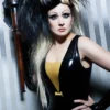 Perestroika V-Cut Latex Top with Decorative Bow