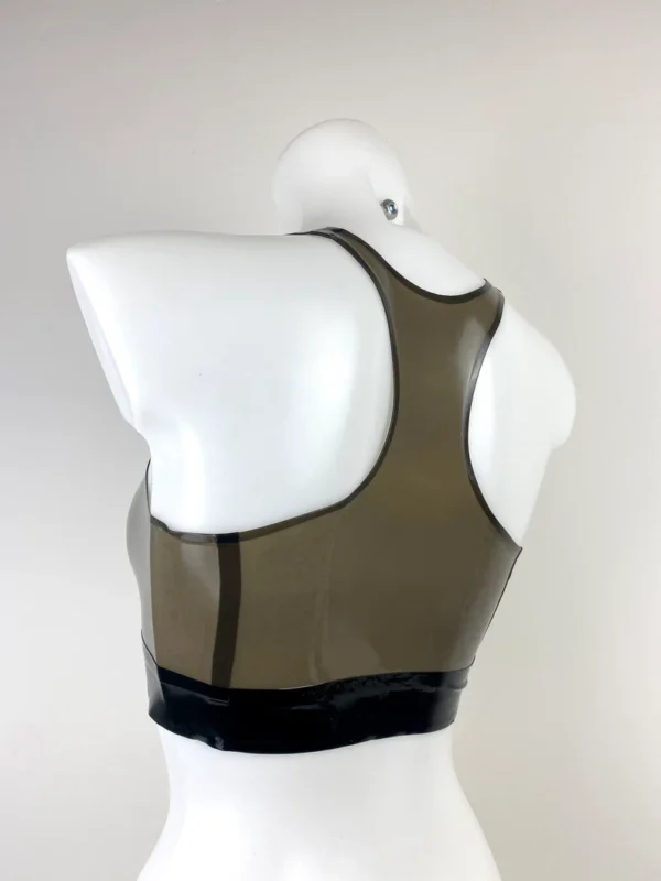 Luxe Latex Sports Bralet with Contrast Underbust Band