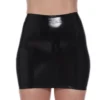 High-Waisted Latex Mini Skirt – Bodycon Shiny Rubber Skirt