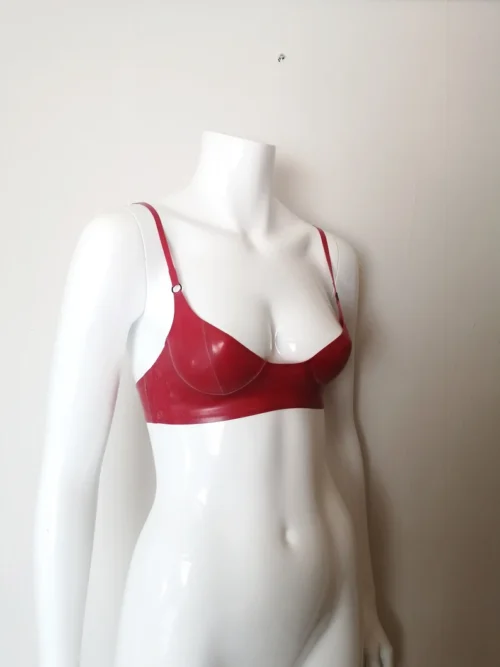 Classic Latex Round Cup Bra – Handmade, Snug Fit, UK Latex