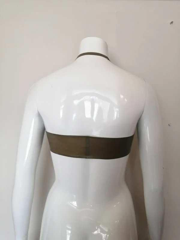 Latex Halter Neck Cropped Bralette – Handmade Custom Fit
