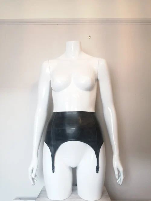 High-Waisted Latex Garter Belt – Handmade Natural Rubber Lingerie