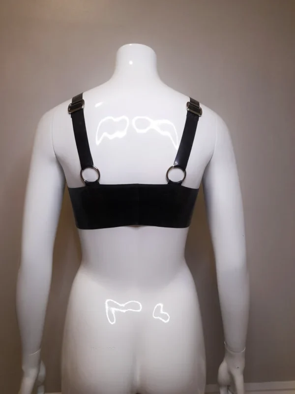 Latex Adjustable Strap Bralette Crop Top