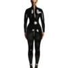 Sculpted Latex Catsuit with Dual Zippers and Defined Contours