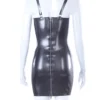 Simone Latex Mini Dress with Underwired Cups and Back Zip