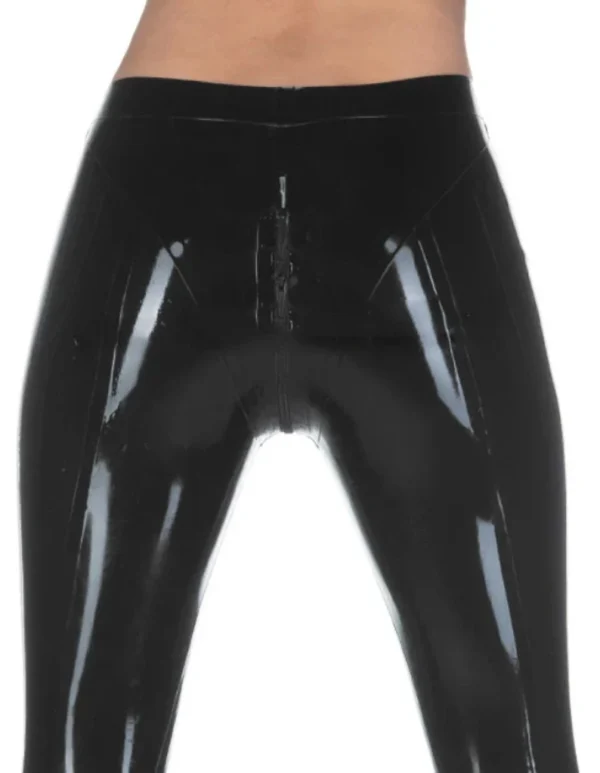 Latex Crotch Zip Leggings
