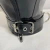 Latex Full-Face Hood with Hidden Eyes and Collar – 0.4mm Rubber with Back Zipper