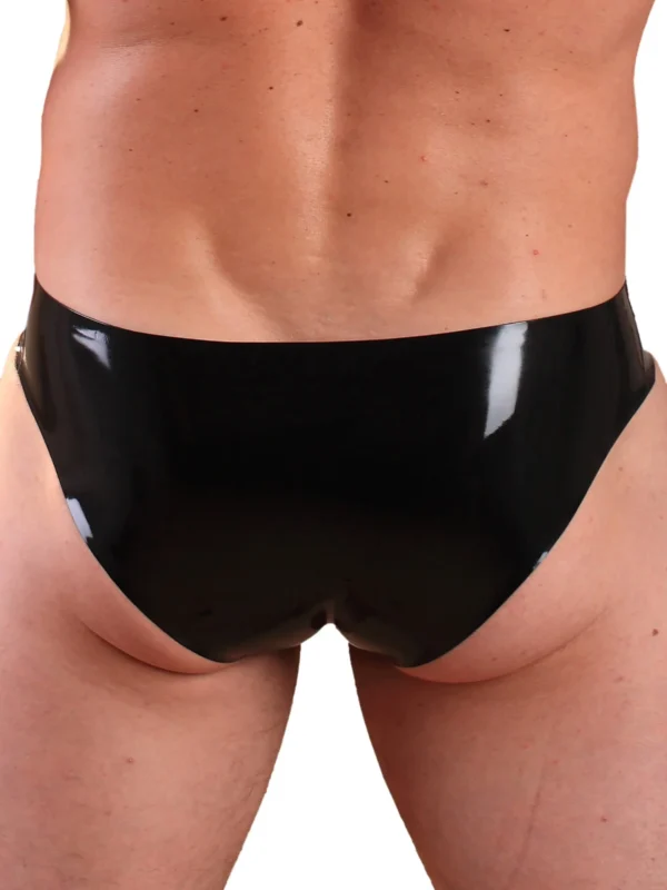 Glued Latex Full Briefs with Cut-Out Front Ring – Bold & Seductive Men’s Latex Underwear