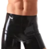 Classic Seam-Fit Latex Boxer Shorts in Glossy Black