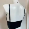Custom Latex Sweetheart Plunge Bralette – Adjustable Longline Rubber Top