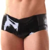 Classic Black Hipster Latex Boxer Shorts