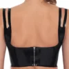 Luxe Cutout Underwire Latex Lingerie Set – Bra & Crotchless Panty