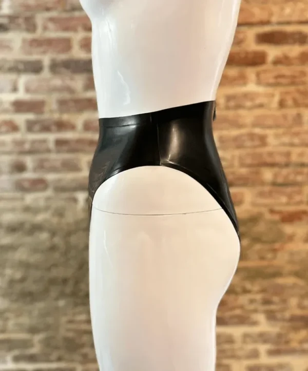 Dominique High-Cut Latex Knickers with Triple-Zip Access