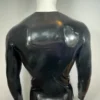Sleek Latex Crew Neck Long Sleeve T-Shirt
