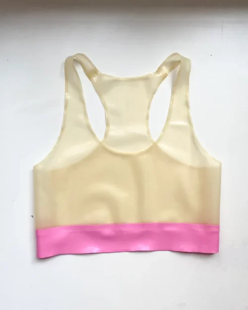 Luxe Latex Sports Bralet with Contrast Underbust Band