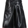 Adjustable Black Latex Kilt with Studded Waistband – Fetish Clubwear for Men