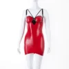Maia Bondage-Style Latex Mini Dress with Underwired Cups