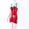 Maia Bondage-Style Latex Mini Dress with Underwired Cups