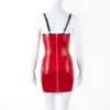 Maia Bondage-Style Latex Mini Dress with Underwired Cups