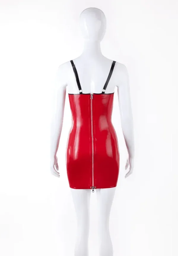 Maia Bondage-Style Latex Mini Dress with Underwired Cups