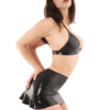 Mermaid Hem Latex Mini Skirt