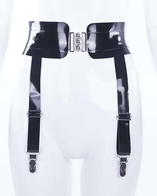 Eden Latex Belt with Detachable Suspenders