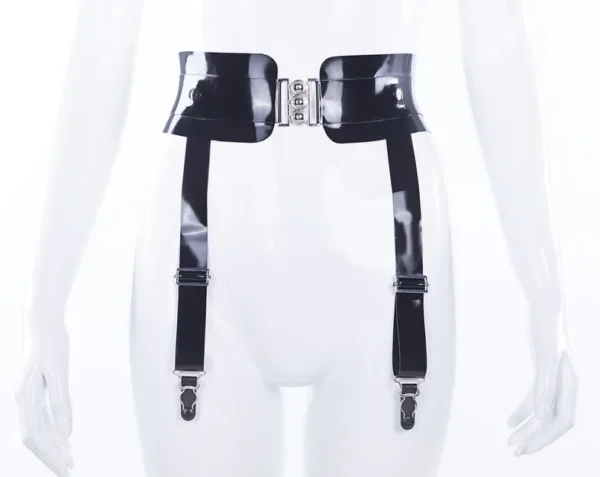 Eden Latex Belt with Detachable Suspenders