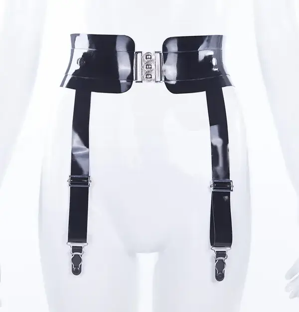 Eden Latex Belt with Detachable Suspenders